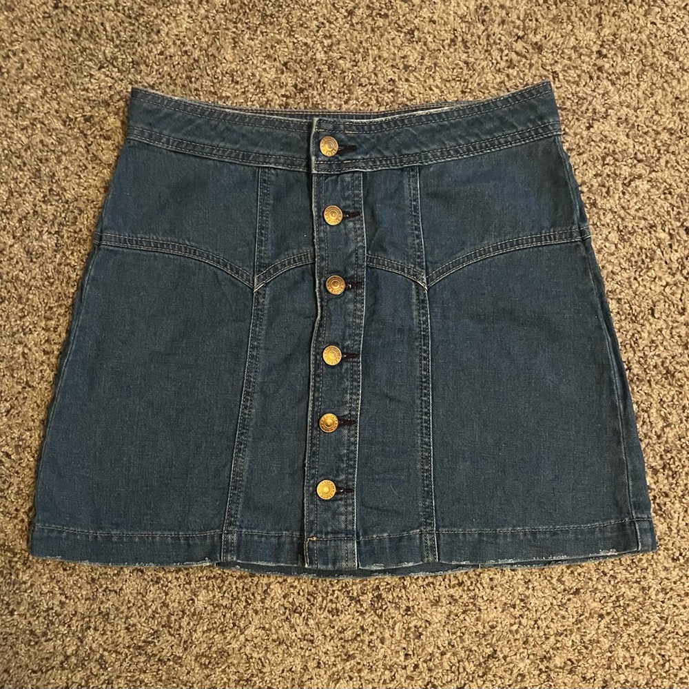 American Eagle Outfitters Blue A-line Mini Skirt